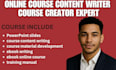 create online course content,curriculum and ebook for coaching programs