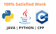 solve programming assignments using python java javafx and cpp