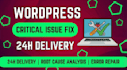 fix critical wordpress errors, code bugs, and technical issues
