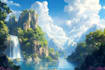create fantasy landscape illustrations