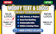 add, removal, change, or replace text and logo from screenshots