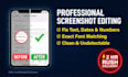 professionally edit, modify, or fix any screenshot image within 2 hours