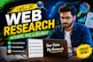 do web research, data collection and lead generation in excel