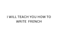 teach you how to speak french