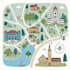 make draw 2d map illustration for you