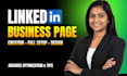 do linkedin business page creation, setup, and optimization