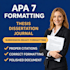 professionally format your thesis or journal according to apa 7th edition