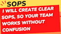 create clear sops to streamline your business processes