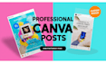 design professional canva posts and pinterest pins