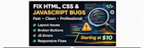 fix javascript, HTML and CSS bugs on your website