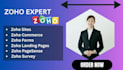 setup and customize zoho sites commerce, forms, integrations landingpages thrive