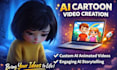 create cartoon ai 2d 3d animation and cartoon video