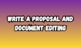 write proposal and document editing