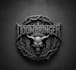draw a monolithic doom metal logo with heavy texture