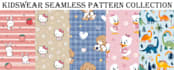 create professional kids textile seamless patterns