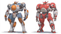 draw mecha and robot reference sheet in anime style