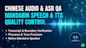 perform chinese asr audio QA, tts validation, and phonetic alignment