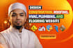 design construction, roofing, hvac, plumbing, and flooring website