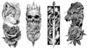 create a custom tattoo design , tattoo sleeve in realism