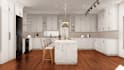 create luxury interior kitchen design and 3d render