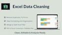clean, format, merge, split excel data