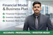 prepare business plans and financial models