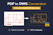 convert PDF drawings to editable autocad dwg file