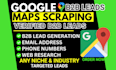 do google maps scraping, lead scraping, data collection services