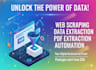 do web scraping, data extraction and automation