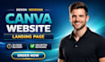 create custom canva website, canva landing page, canva design, html website