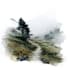 draw original watercolor landscape or architecture art