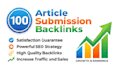 create 100 article submission backlinks