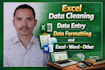 data cleaning , PDF to excel, excel to PDF