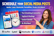 schedule post via buffer later hootsuite socialpilot predis ai content360 ig fb