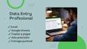 haré data entry en google sheets y excel