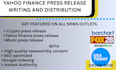 do yahoo press release distribution, writing and promotion