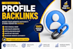 build manually 200 high authority SEO profile backlinks