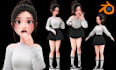 create 3d fortnite character humanoid rig 3d stylized character