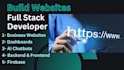 build website development as full stack website and front end web developer