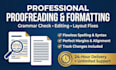 proofread, editable, check grammar, spelling, and fix document alignment