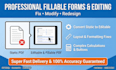 design professional fillable PDF forms and make documents editable