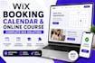 do wix booking, booking calendar, online course