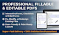 design an interactive, editable fillable PDF form, checklist, or order form