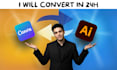 convert canva design to illustrator and vice versa in 24h