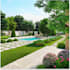 do garden design, backyard, swimming pool, and render images