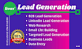 do b2b lead generation, linkedin lead generation, and web research