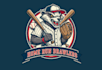 make high quality baseball mascot logo with t shirt design