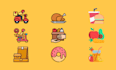 design unique, simple and modern custom icons set