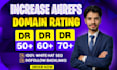 increase your websites ahrefs domain rating 70