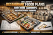 design professional restaurant floor plans kitchen layouts architectural drawing